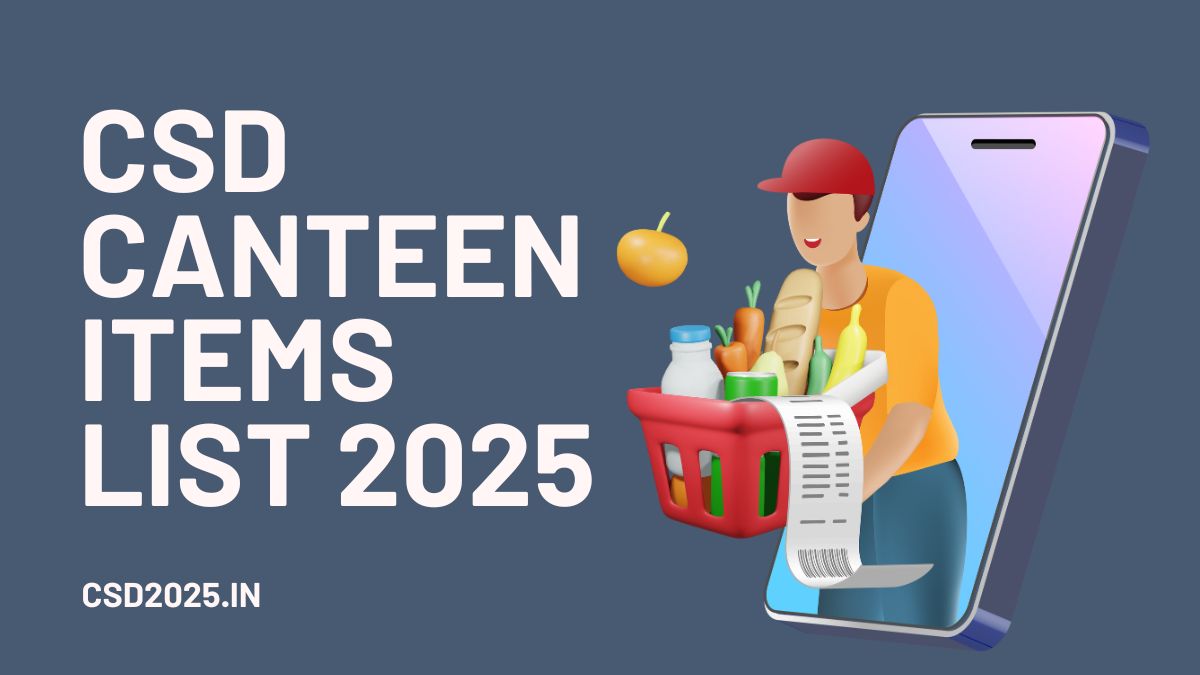 CSD 2025 Canteen Items List