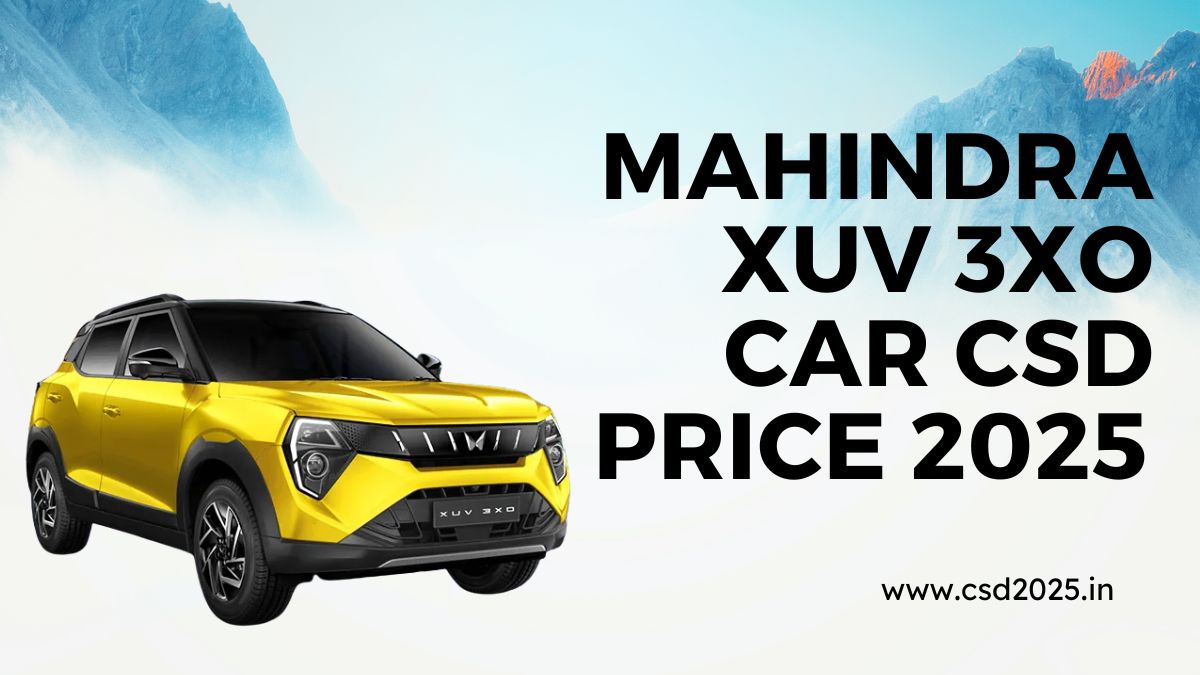 Mahindra XUV 3XO CSD 2025 Price List