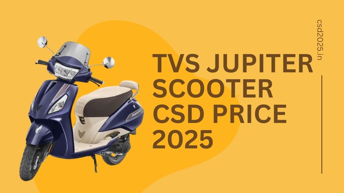 TVS Jupiter CSD 2025 Price List