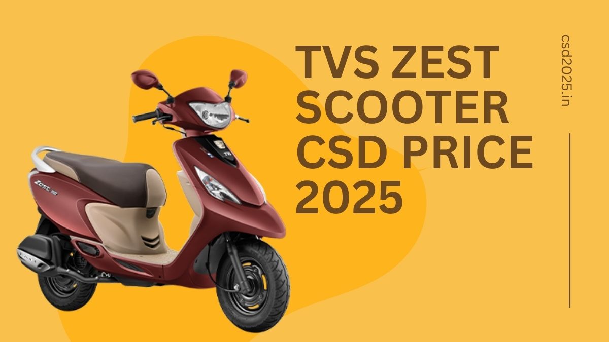 TVS Zest CSD 2025 Price List